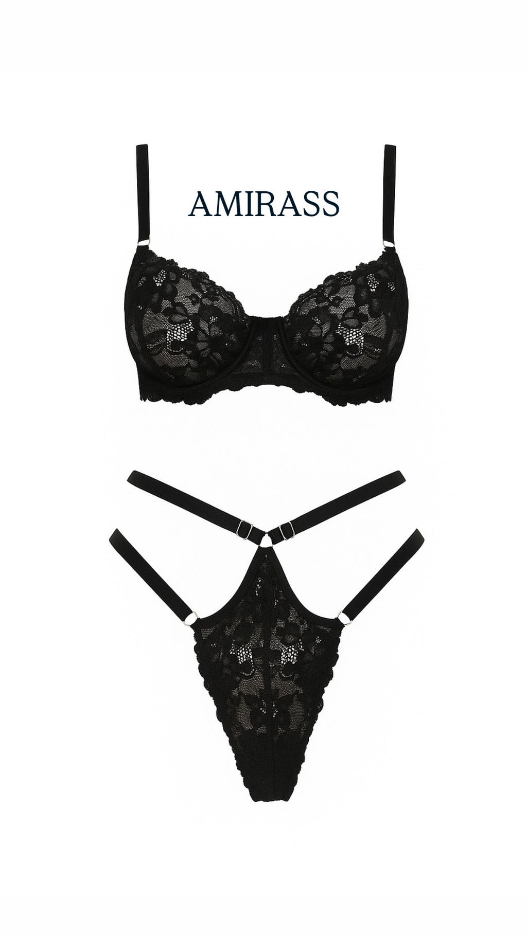 Luxury Black lingerie set Луксозно бельо “SIA”