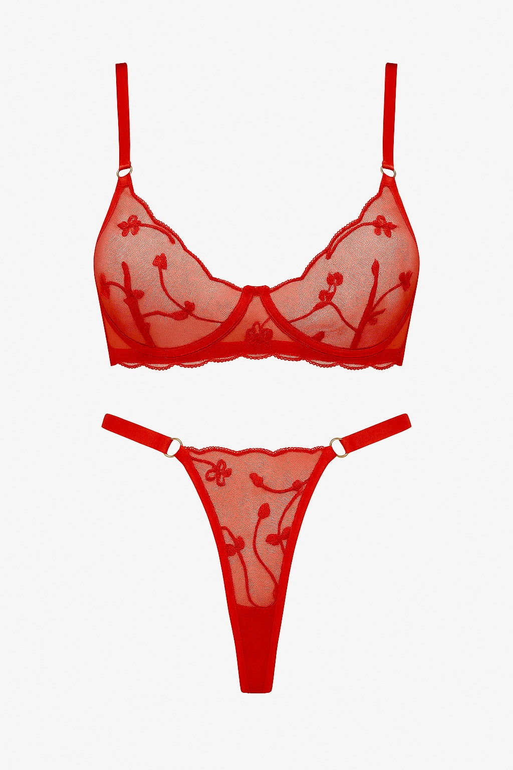 See through Дантелен прозрачен сет "Seduce" Lingerie Set